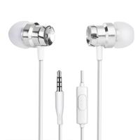 Tbest écouteurs filaires Écouteurs de sport de luxe mains libres jack 3,5 mm filaire intra-auriculaire stéréo basse profonde