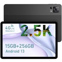 Tablette Tactile DOOGEE T30 Pro Écran 11" 2.5K Batterie 8580mAh 20P+8MP - 256Go - SD 2To - Android 13 - Noir