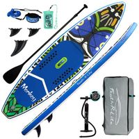 FEATH-R-LITE - Stand up paddle board, planche de paddle gonflable, SUP, 335x83x15cm cm, bleu - MONKEY