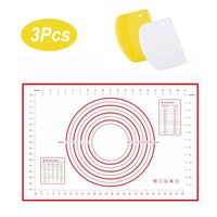 Tapis De Cuisson En Silicone 42 X 30 Cm - Antiadhésif, Mesures Imprimées - Pour Pâtisserie, Pizza, Biscuits - Résiste De -40°C à 230°C - 11