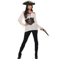 Chemisier pirate blanc pour femme - No Name - modèle Pirate - Polyester