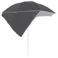 RHO - Parasols | voiles d'ombrage - Parasol de plage avec parois latérales Anthracite 215 cm - HAUTE QUALITE - DX1126