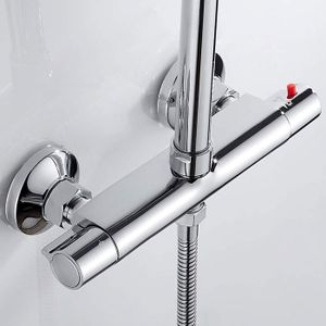 Robinetterie Thermostatique California Faucets TH51D2-R 1/2 Laiton Brut Double Sortie
