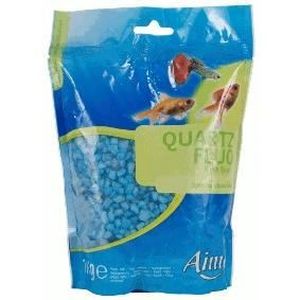 PERLE - BILLE - GRAVIER AIME Gravier fluo bleu - Pour aquarium - Sac de 1 