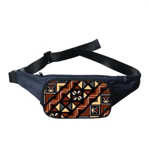 SAC BANANE ZST22030808Z - Sac banane de voyage pour femmes, style Tribal africain, couleur mixte, motif Kente, tissu, im
