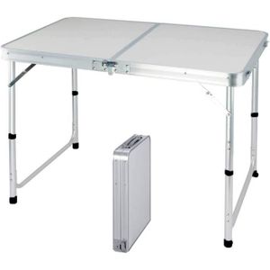 TABLE DE CAMPING Table de camping pliable 120 cm table de pique-nique portable avec pieds en aluminium solides et poignée de transport, légère