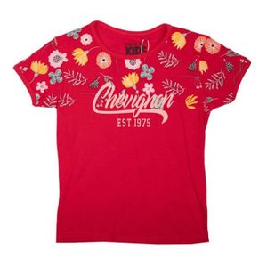 T-SHIRT Tee shirt imprimé fleurs logo poitrine Enfant CHEV