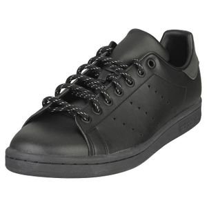 BASKET Baskets adidas STAN SMITH GY4980 - Homme - Noir - Textile - Lacets - Caoutchouc