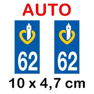 4 Autocollants 2 paires Stickers style Auto Plaque Black Edition noir F 54