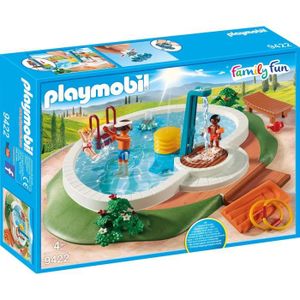 UNIVERS MINIATURE PLAYMOBIL 9422 - Family Fun - Piscine avec douche 