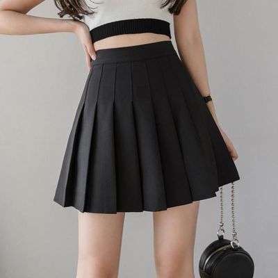 Jupes Femmes plissee noire coreenne pour mini taille RFTSBL Black skirts Cdiscount Pret a Porter