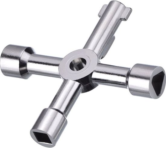 Kit De 8 Clés Universelles Vxiwscy – Croix, Triangulaires, Carrées – Alliage Zinc Pour Compteurs, Ascenseurs, Bricolage