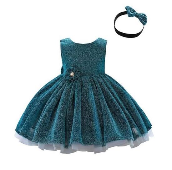 Robe Demoiselle D'honneur Enfant IEFIEL - Dentelle Florale, Strass, Longueur Genou/cheville, Taille 4 à 14 Ans - 8