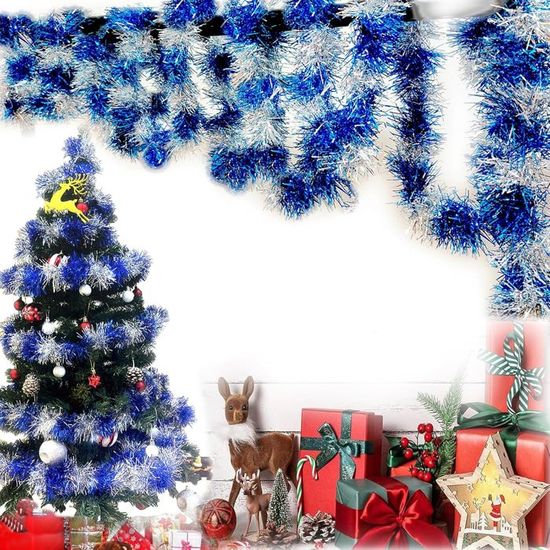 Exslend Guirlande De Noel Sapin, 4pcs Guirlandes Tinsel Noël, Guirlande