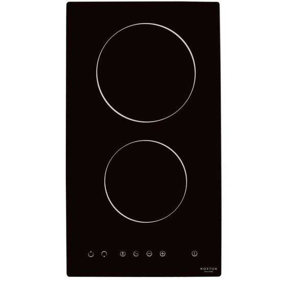 Plaque De Cuisson Vitrocéramique NOXTON 2 Foyers | 1800W + 1200W | Contrôle Tactile | Noir