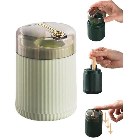 Distributeur automatique de cure-dents transparent pour la maison, la cuisine, le restaurant (cure-dents non inclus) (1