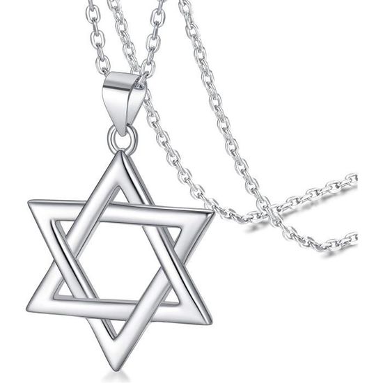 Collier Homme Étoile De David PROSTEEL - Acier Inoxydable Plaqué Or - Pendentif Judaïque Protecteur