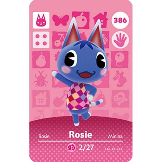 Carte Amiibo NS jeu série 4 (361 à 390) Animal croisement carte travail pour - Modèle: 386 Rosie  - KUYQKPB01699