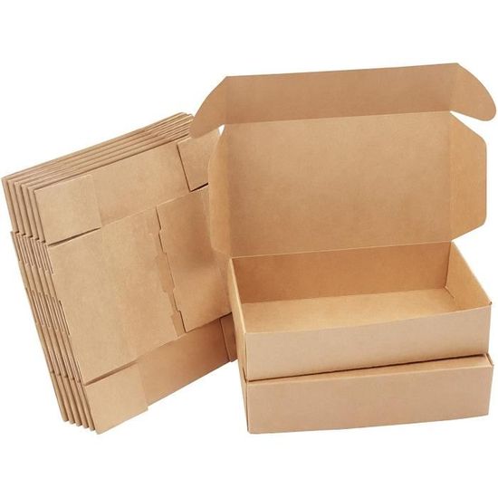 Lot De 3 Boîtes Kraft à Décorer - 6x6cm, 7x7cm, 8x8cm - Intérieur Mousse Noire - Pour Bijoux Et Cadeaux