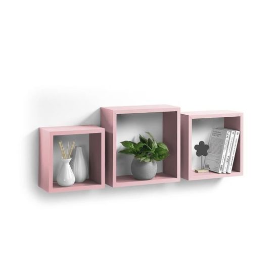 Lot De 3 Cubes Gigognes Murales 23 26 5 30 Cm Rose Poudre Achat Vente Casier Pour Meuble Lot De 3 Cubes Gigogne Rose Cdiscount