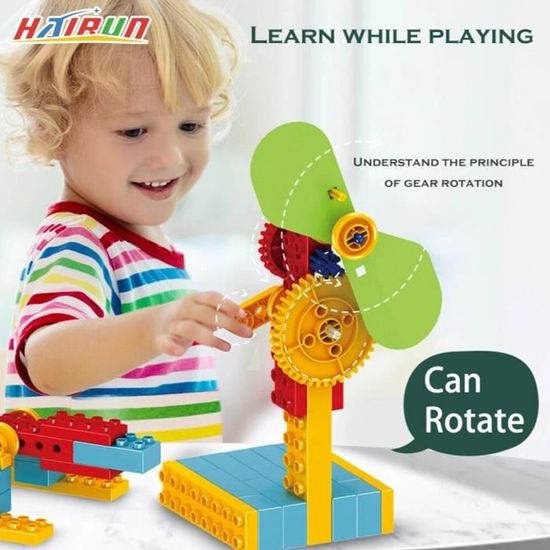 Engrenages Jouets Éducatifs – Kit Construction 22 Pièces – Motricité, Créativité, STEM – Dès 3 Ans