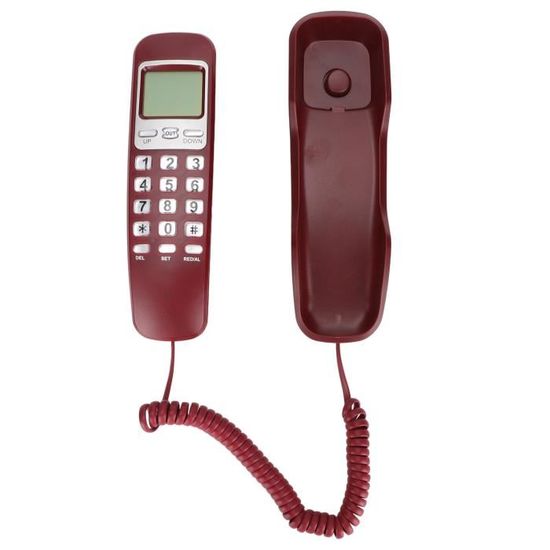 MSA Téléphone Fixe Mural Kx‑T333Cid Téléphone Mural Filaire ...