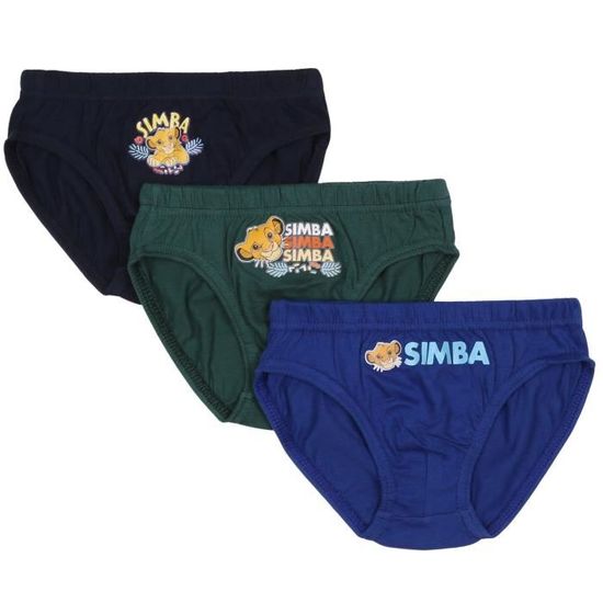 Le Roi Lion Simba Garcons Calecons Slips Set 3 pcs. OEKO TEX Multicolore Cdiscount Pret a Porter