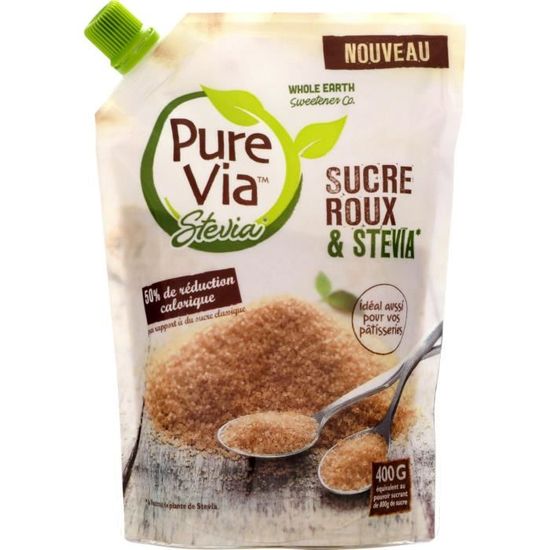 Purevia sucre roux stevia 400g Cdiscount Au quotidien