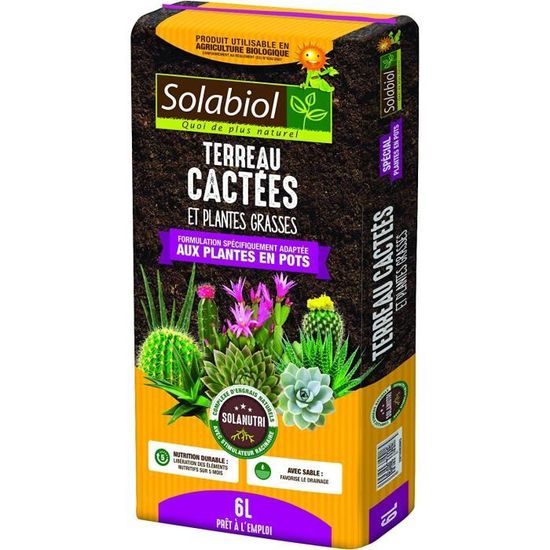 Terreau Spécial Bonsaï SOLABIOL - 6L Pour Plantes D'intérieur Et Extérieur