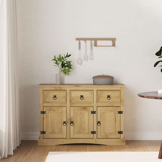 VidaXL Buffet Gamme Corona Pin massif mexicain 132x43x78 cm 243742 ...