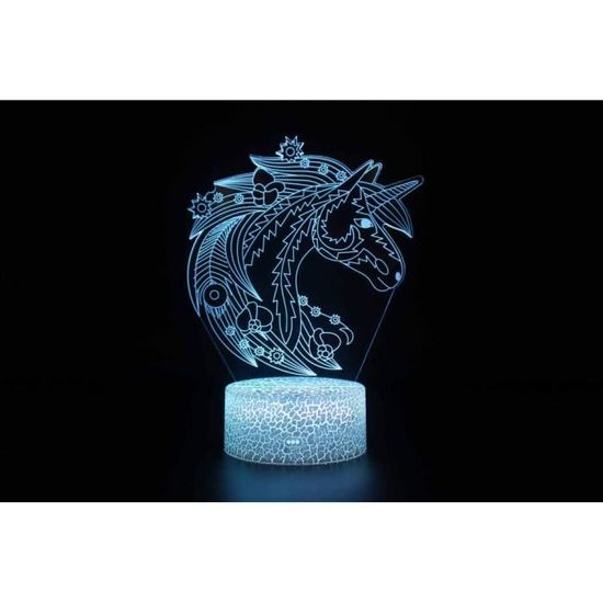 Lampe de chevet 3D LED Rugby Stade Toulousain, Veilleuse
