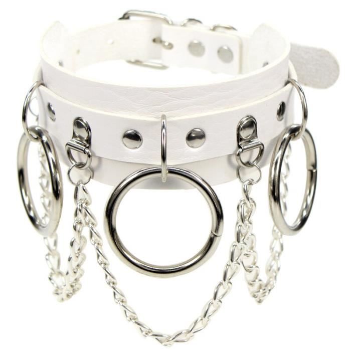 Chaîne De Jambe Réglable Punk En Cuir PU Ceinture 2 En 1 Ddesign