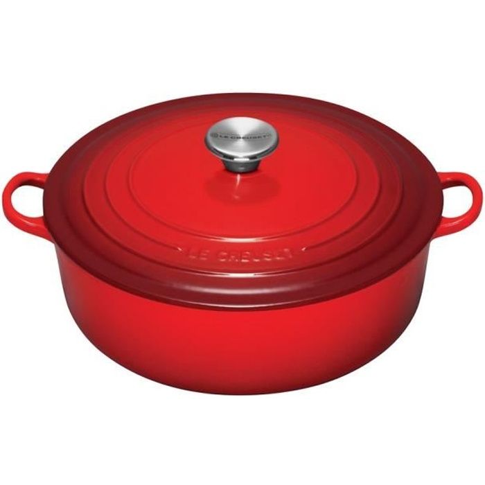 Le Creuset - Cocotte ronde basse en fonte émaillée 30cm Cerise