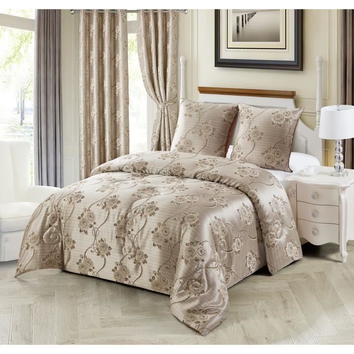 Couvre lit 7 Pièces - ANABELLA- - Taupe