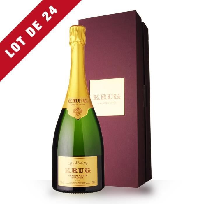 Lot de 24 - Krug Grande Cuvée Brut 167ème édition - Coffret - 24x75cl - Champagne