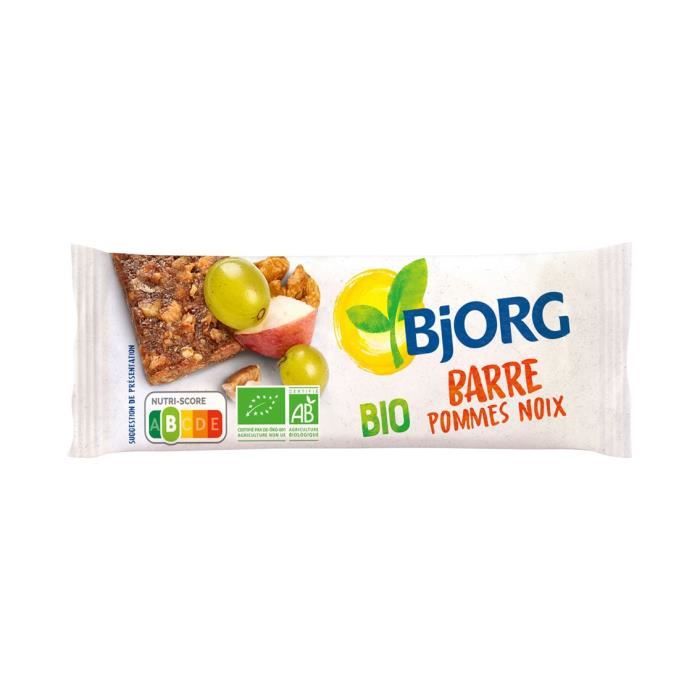Barre de céréales pomme et noix Bio Bjorg - 30g DLC: 16/06/2022