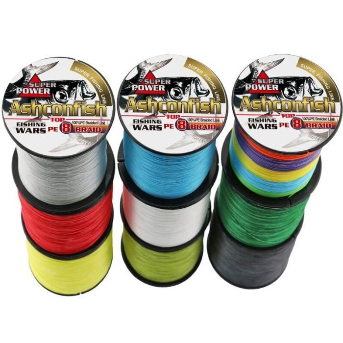 Ligne de pêche PE 8x fils super tressés forte résistance 6-300LBS 0.1mm-1.0mm usine boutiqu Light grey|300M 60LB 0.40MM -THJR24578