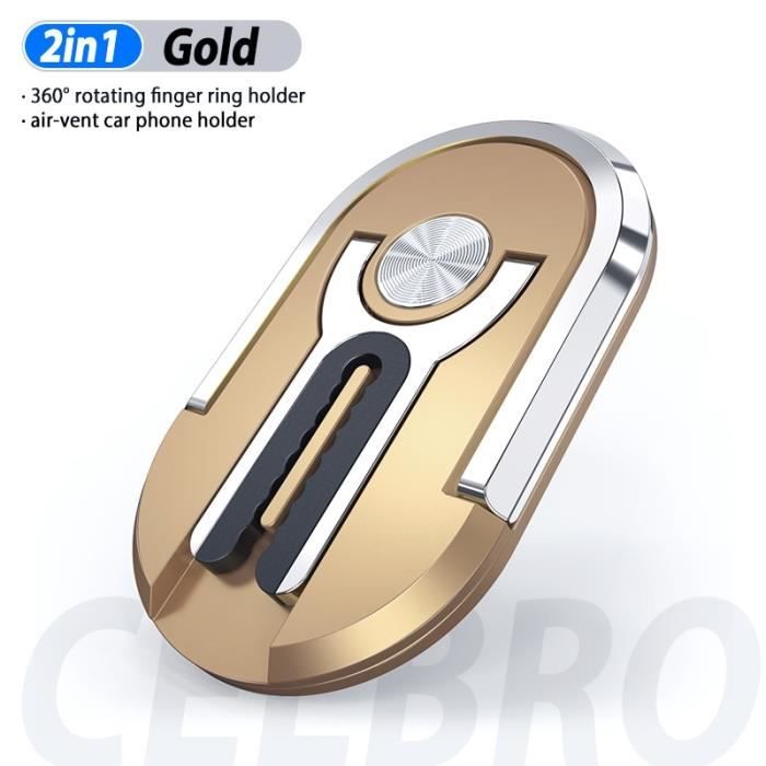 Mise à niveau bague pour téléphone support pour voiture support évent support de montage support Smartphone Auto pour - Type gold