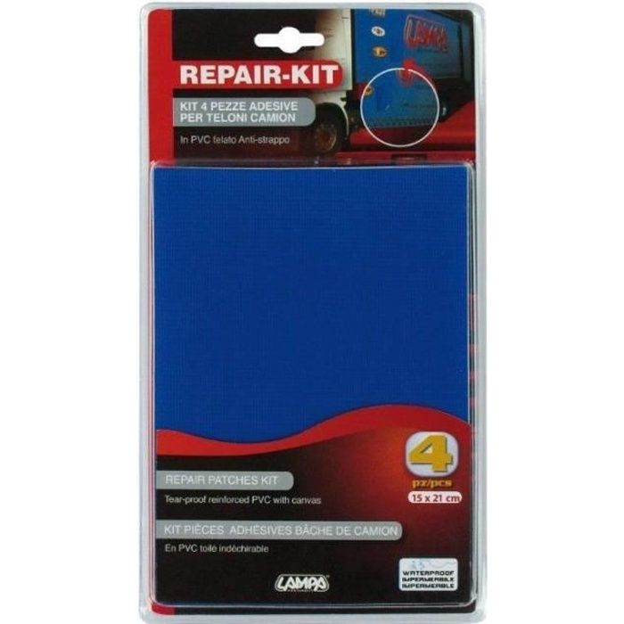 Kit De Réparation Autocollant Pvc Bleu Pour Bâche
