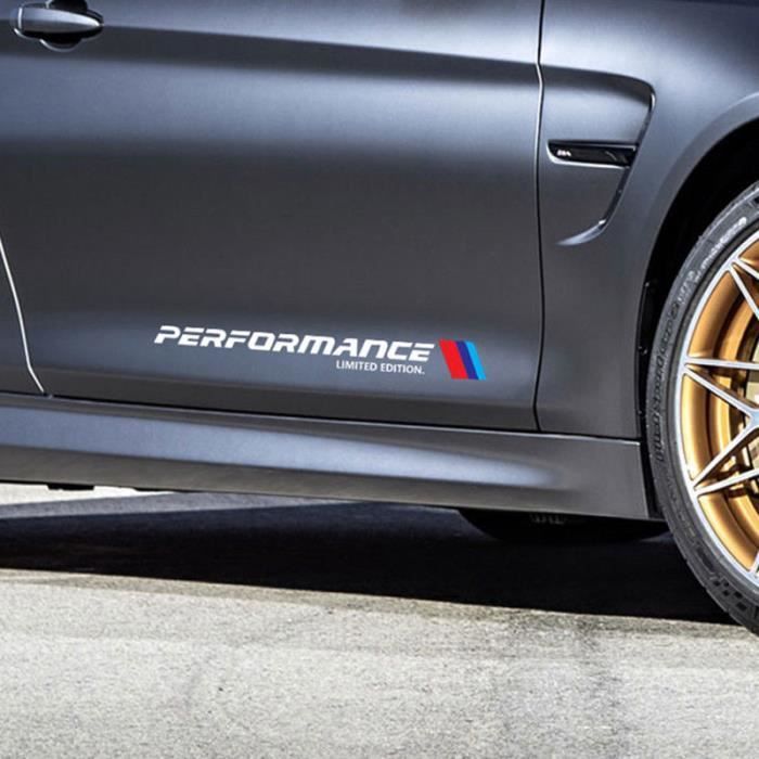Couleur blanche 50x8cm Autocollants à Rayures Pour Jupe Latrale, M Performance, Pour BMW E90 E92 E93 F20 F21