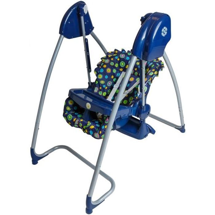 Splendide 2en1 Chaise haute + Balancelle électrique bleumarine Homey