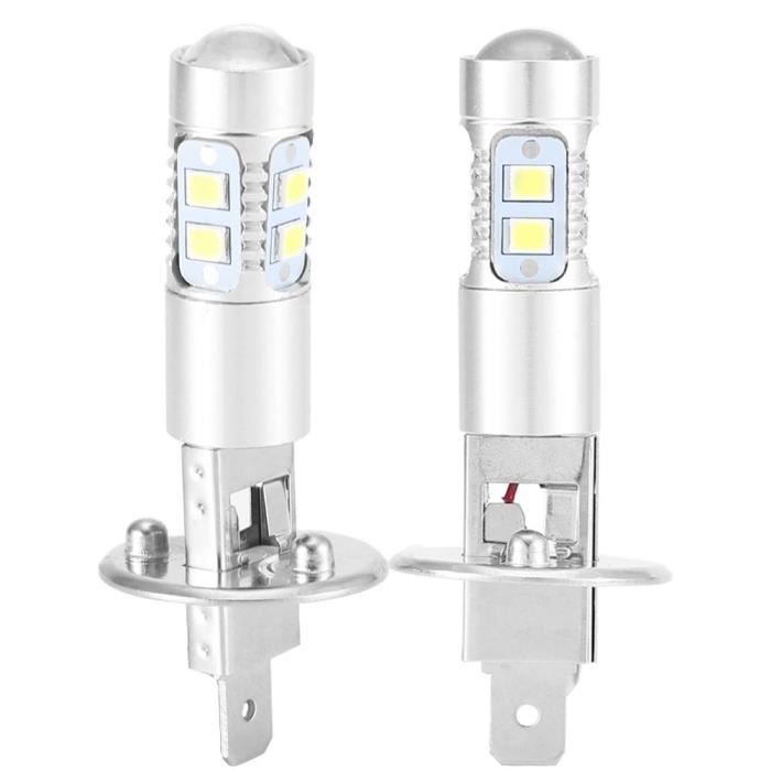 Dioche Ampoules pour Phares 2x H1 6000K Super Blanc 100W LED Kit d'ampoules de Phare Feu de Brouillard de Voiture