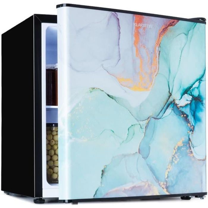 Réfrigérateur - Klarstein Cool Art - 45L - Compartiment Congélateur 1.5 L - Porte Design - Pastel