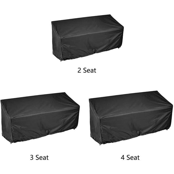 Housse de protection table de jardin étanche Housse Meuble Bâche pour banc extérieur polyester 210D - 4 sièges - 190 x 66 x 89cm