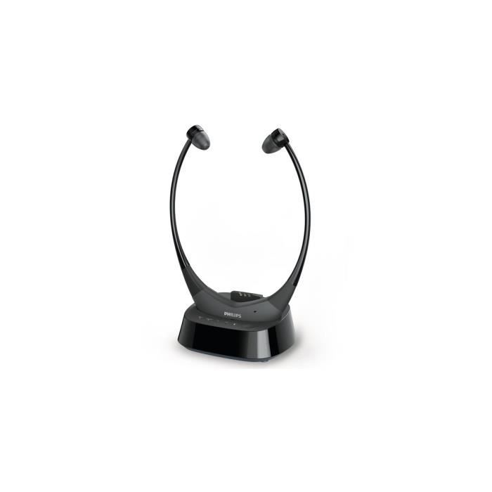 Philips Audio TAE8005 Noir - Écouteurs TV + Base - Casques audio