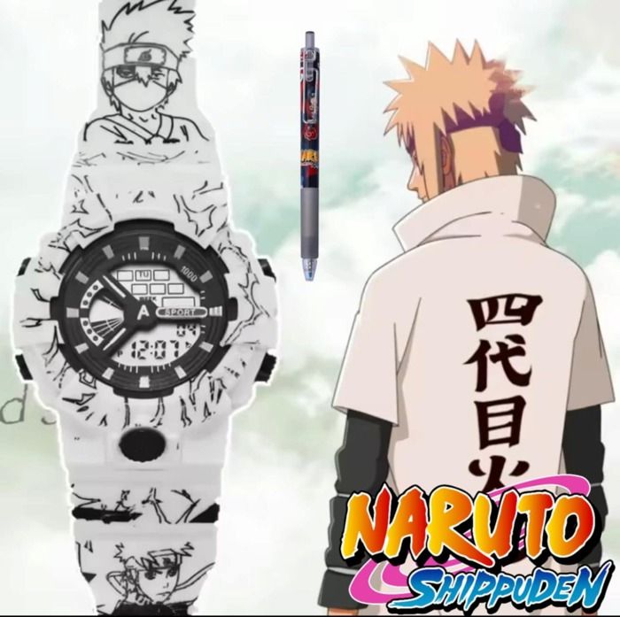 Montre Sport NARUTO Quartz Manga Chrono blanche