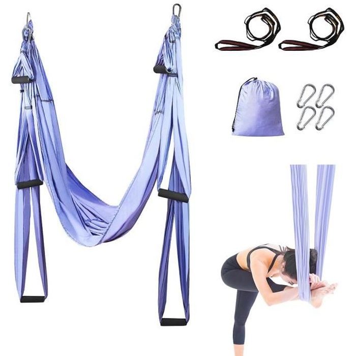 Sotech -Balançoire Anti-gravité d'air, Hamac de Yoga, Light purple, Daisy Chain 1.2 meters, Dimensions: 250 x 150 cm