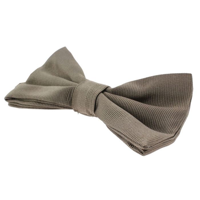 Noeud papillon soie italienne, Taupe