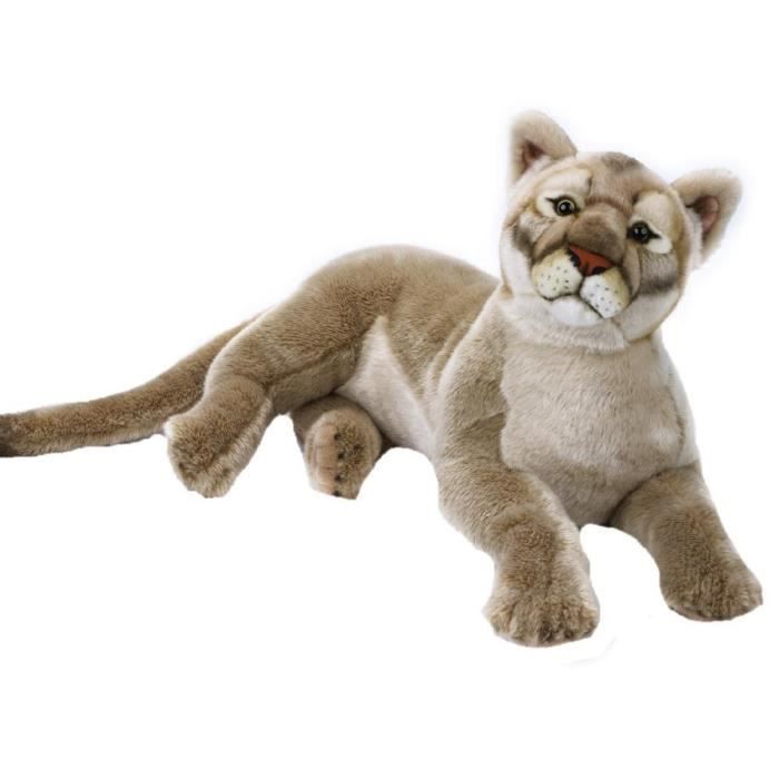 lelly 770822, Peluche Lion Mountain, longueur 65 cm, National Geographic