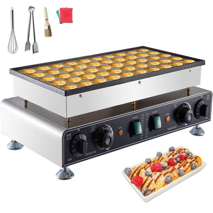 Gaufrier électrique - VEVOR - 50 pcs - Machine à gaufre antiadhésif en acier inox